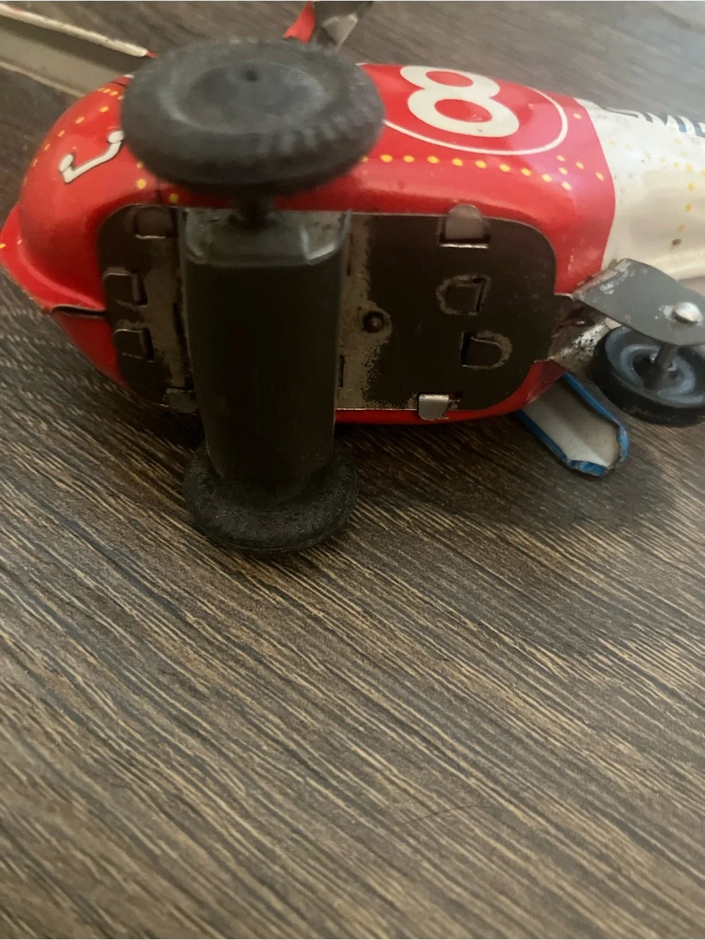 Vintage Tin Made In Japan 8 Emergency Helicopter Friction Toy Works